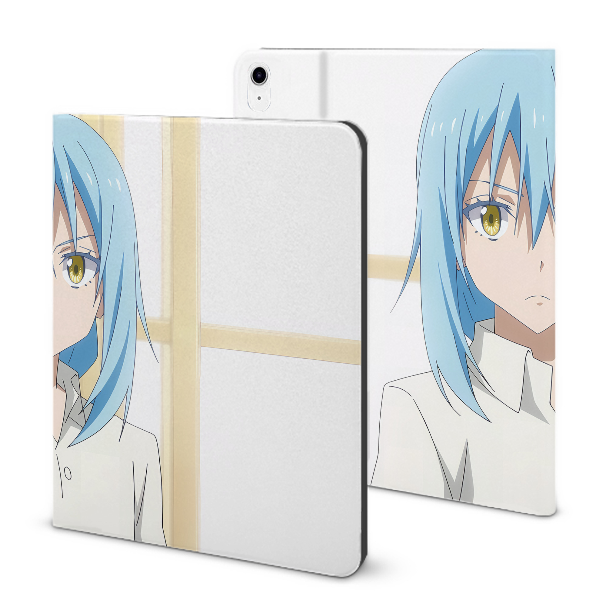 （画像用） 転スラ Regarding Reincarnated to Slime IPad ケース ブック型 PUレザー TPU 耐衝撃 軽量 薄型 ペン収納なし 全面保護 IPad 各モデル対応
